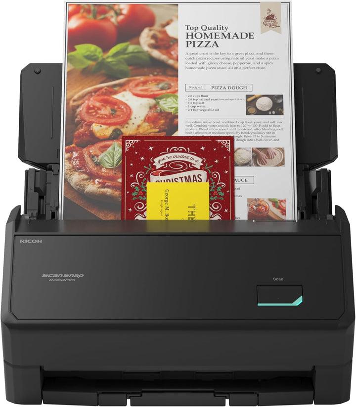 ScanSnap iX2400 (schwarz) A4-Scanner - Ultraschnelles 45 ppm Duplex-Scanning, automatischer Dokument