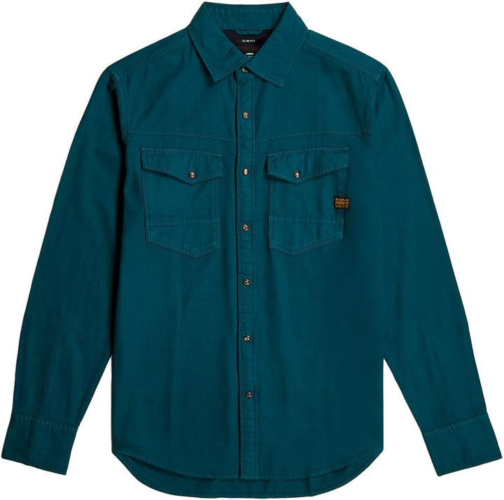 G-Star Raw C.V. Herren Dakota Slim Shirt Shirt L Blau (Nitro Gd D25223-d454-d150), L Blau (Nitro Gd