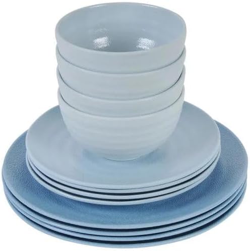 Geschirrset Melamin-Set Premium SHADES OF BLUE 12-tlg. (980946838)