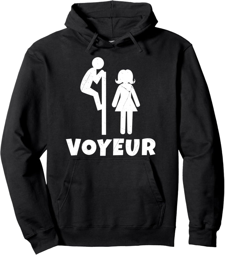 Lustiges Voyeur WC Männchen Toilette Spanner Klo Toiletten Pullover Hoodie