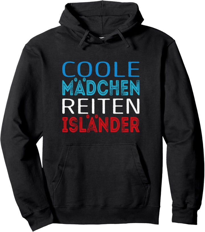 Coole Mädchen reiten Isländer Pullover Hoodie
