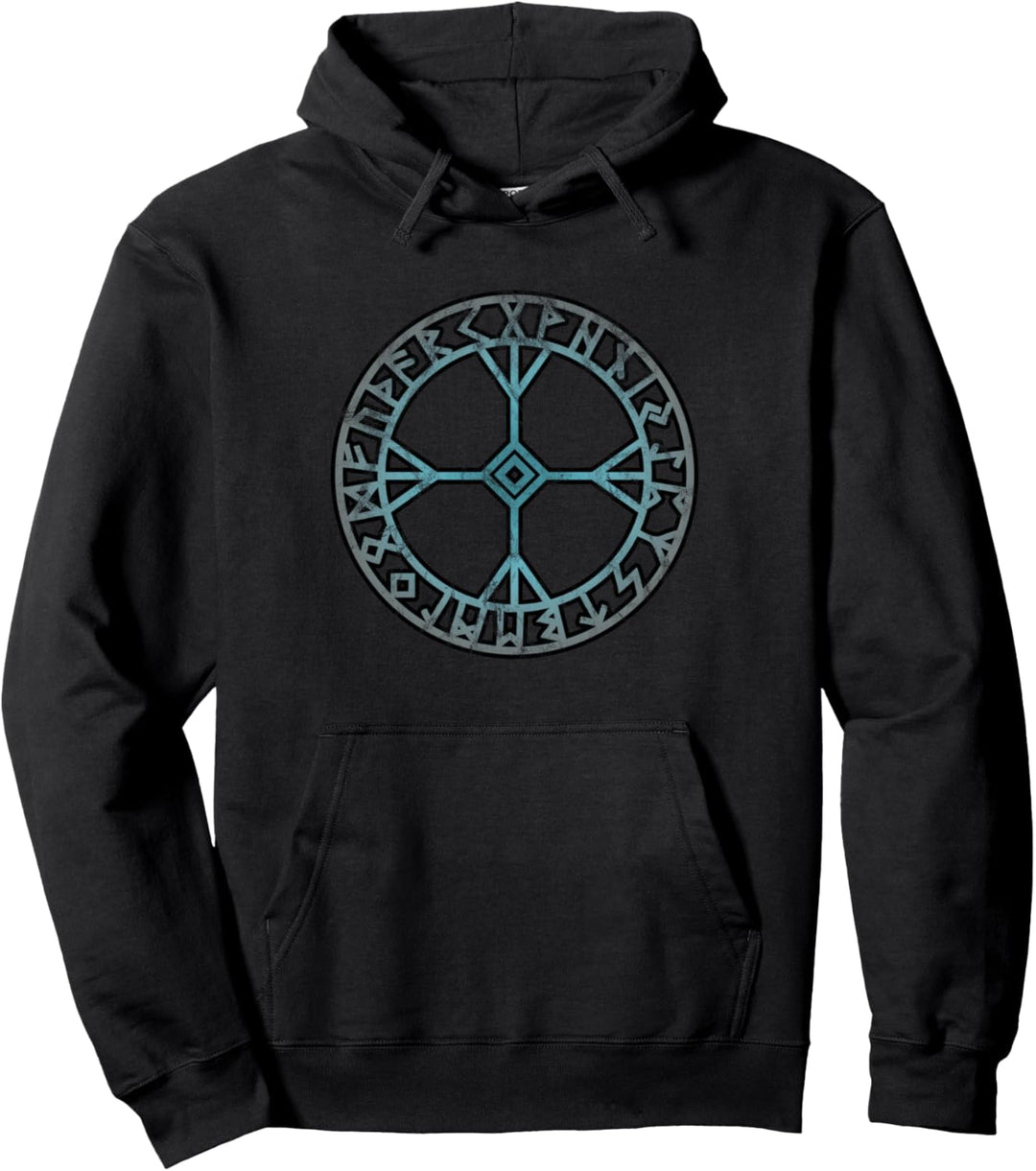 Algiz Runen Schutz Symbol Wikinger Kreis Nordisch Keltisch Pullover Hoodie