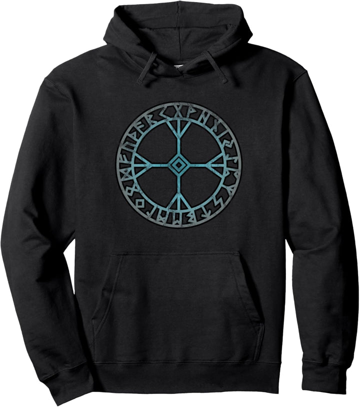 Algiz Runen Schutz Symbol Wikinger Kreis Nordisch Keltisch Pullover Hoodie
