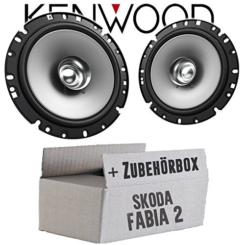 Lautsprecher Boxen Kenwood KFC-S1756-16,5cm Koax Auto Einbauzubehör - Einbauset passend für Skoda Fa
