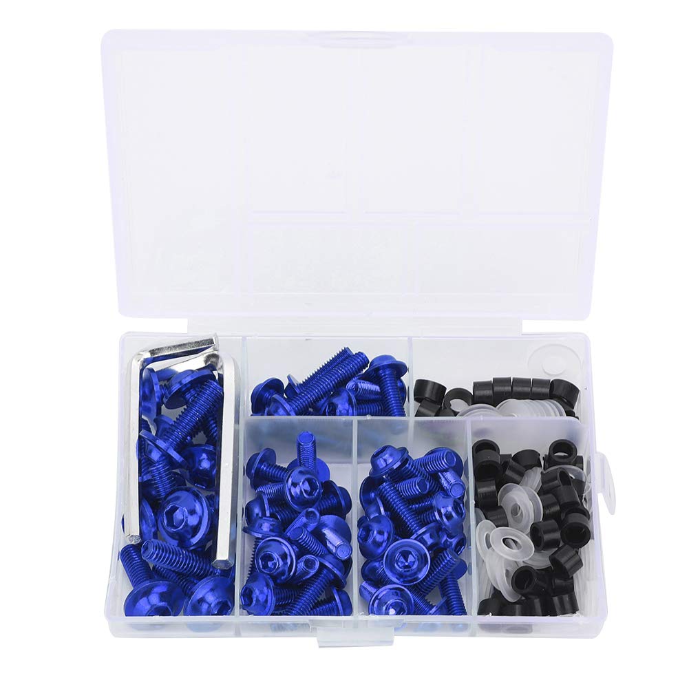 Motorrad Verkleidung Schrauben Kit, Universal M5 M6 Aluminium Windschutzscheibe Karosserie Schrauben