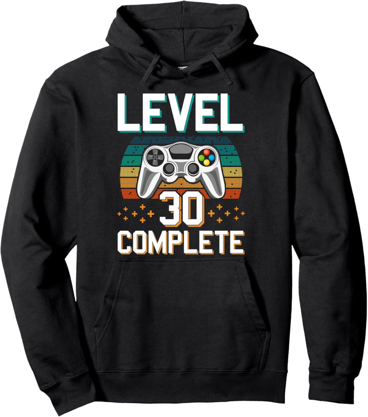 Level 30 Complete 30 Jahre Gamer Zocker Männer Geschenk Pullover Hoodie