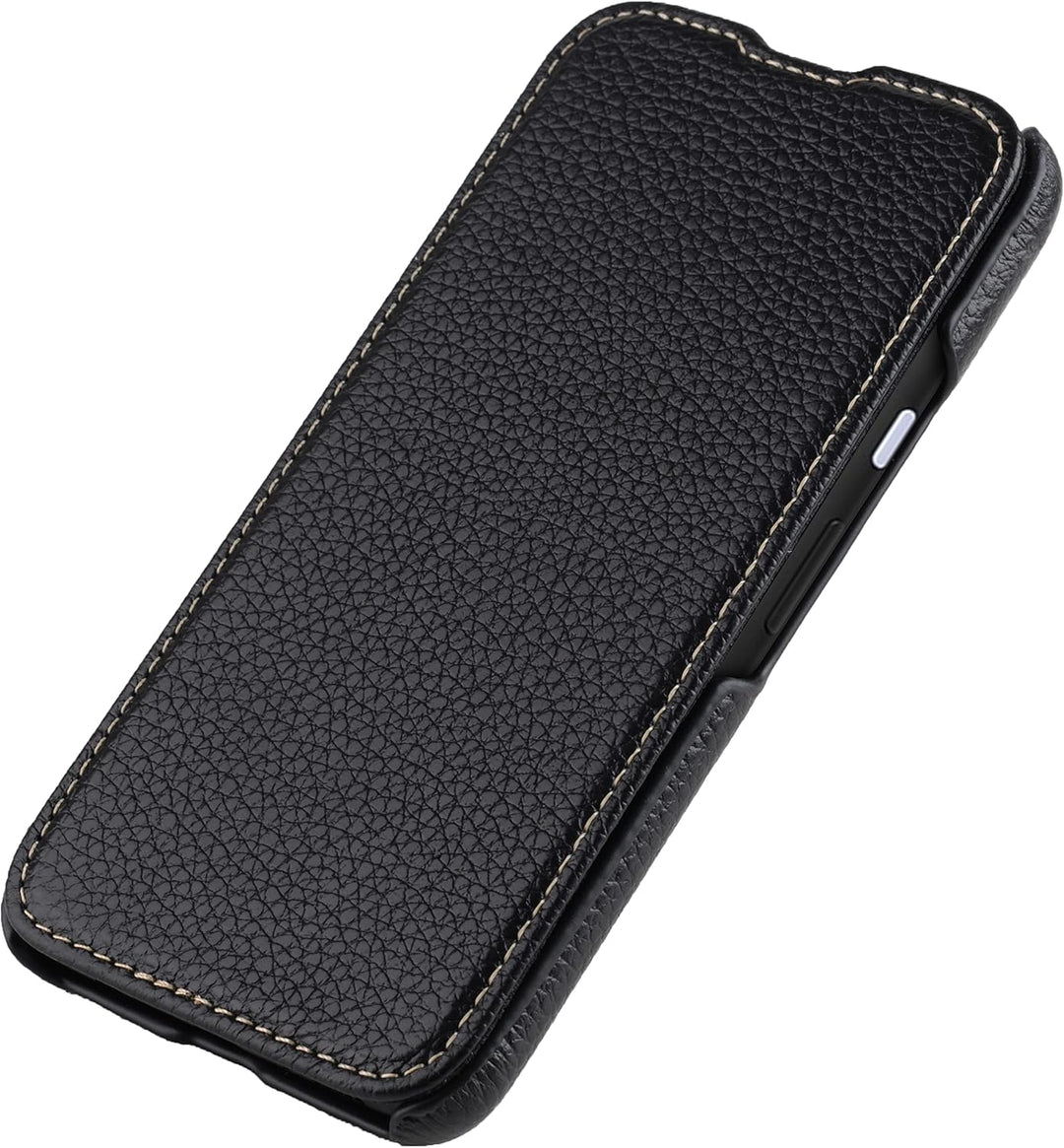 STILGUT Book Case kompatibel mit Google Pixel 4a 4G Hülle aus Leder zum Klappen, Klapphülle, Handyhü