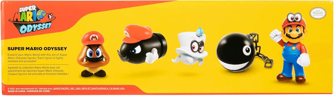 Super Mario Mario Odyssey 5er Pack, 6 cm