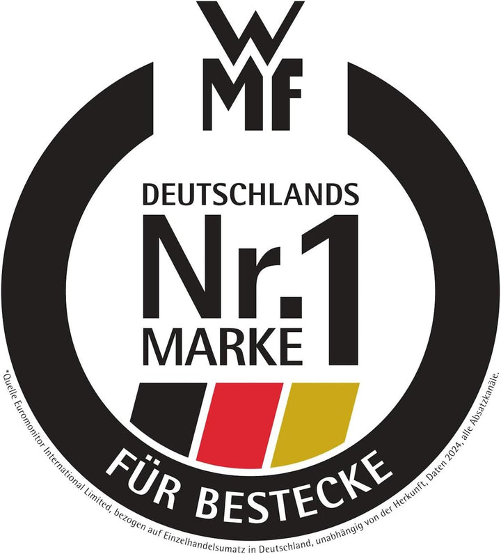 WMF Sitello Besteck Set 6 Personen, Cromargan, Essbesteck Set 30 teilig, Monobloc-Messer, Cromargan