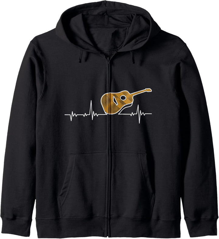 Gitarre Noten Heartbeat - Gitarrist Kapuzenjacke