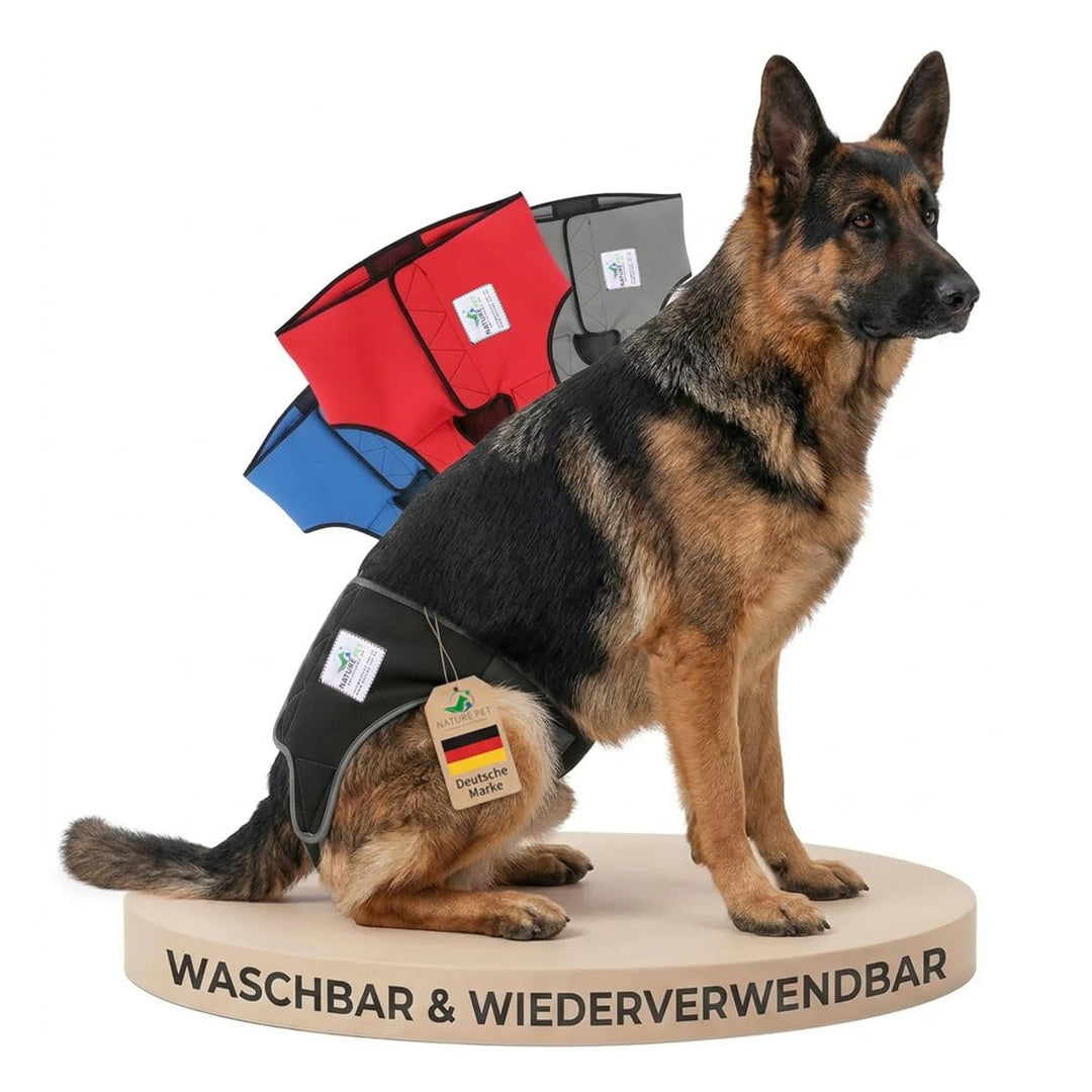 Nature Pet Hunde-Läufigkeitshose für Hündinnen - Hundewindel für Rüden - Kein lästiges Einfädeln der