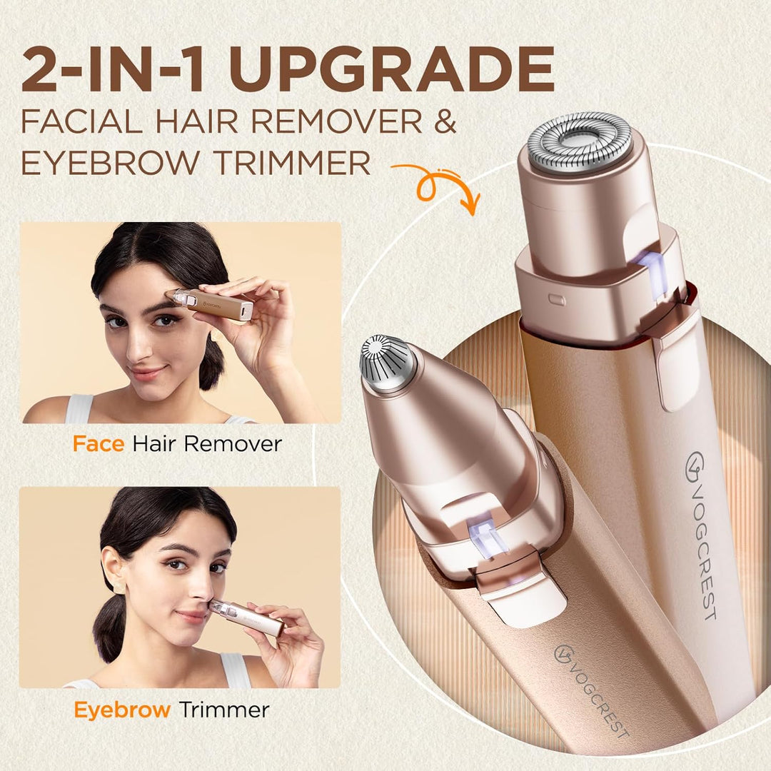 VG VOGCREST Gesichtshaarentfernung: 2-in-1 praktischer Gesichtsrasierer – ein effizientes Beauty-Too