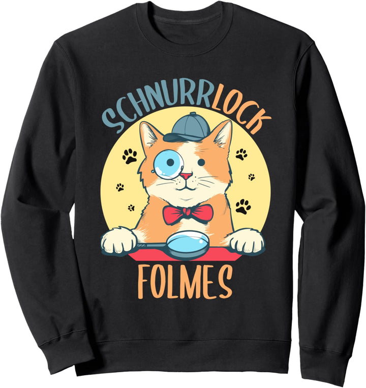 Schnurrlock Folmes | Detektiv Katze Sweatshirt