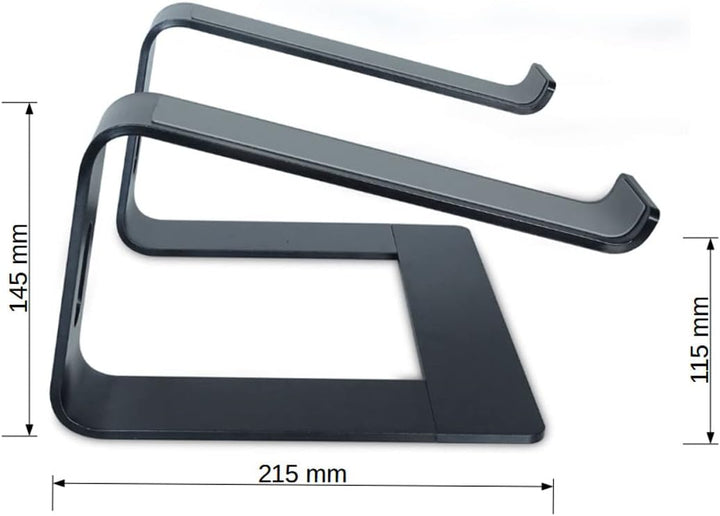 keepdrum RS102BK Laptop-Ständer für Notebooks 10-20 Zoll Schwarz, Schwarz