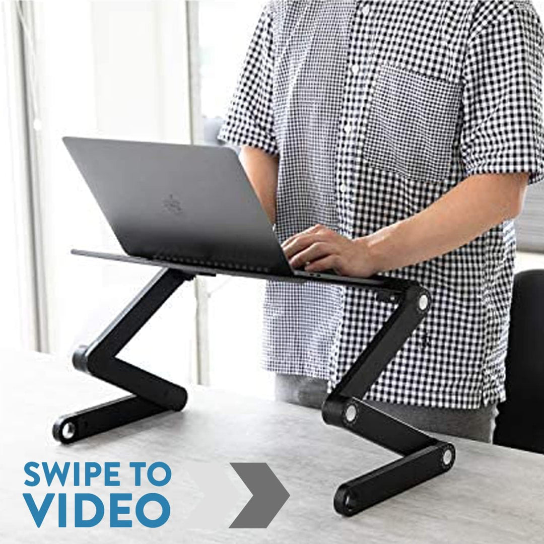 WonderWorker Newton Klappbare Laptoptisch, Einstellbare Höhe, Neigungswinkel und Position, Lüftungss
