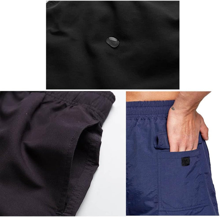 JustSun Badehose Herren Schnelltrocknend Boardshorts mit Mesh-Futter und Verstellbarem Tunnelzug M S