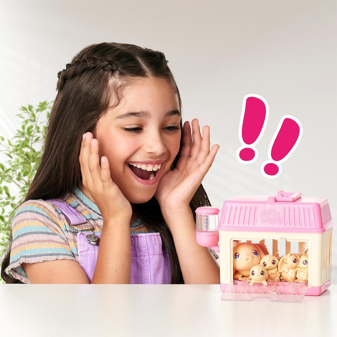 Little Live Pets Mama Surprise Mini Hasen-Spielset Lil' Bunny; die Hasen-Mama bekommt 2,3 oder 4 Bab