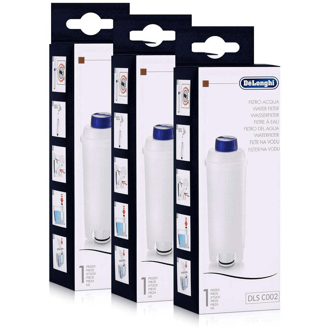 DeLonghi Wasserfilter für Kaffemaschinen geeignet für ECAM, ESAM, ETAM, BCO,EC... , 3 Stück (1er Pac