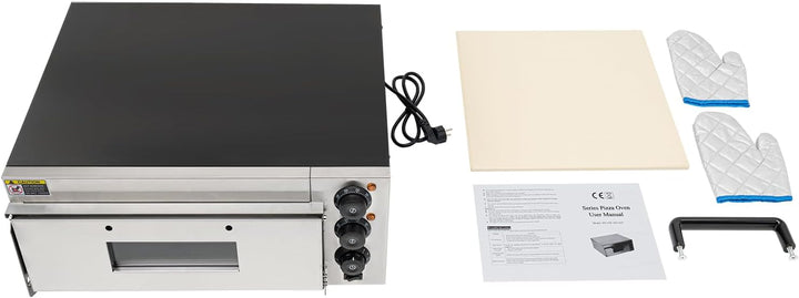 Elektrischer Pizzaofen für 47,5cm Grosse Pizza 2000W Pizza Ofen mit 50-350℃ Temperatur Einstellbar T