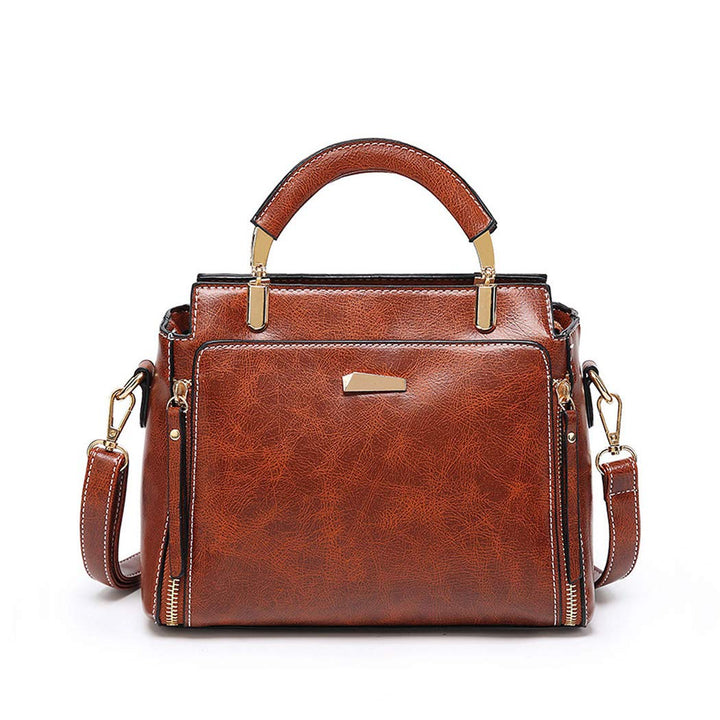 Damen Tasche Umhängetasche Handtasche Frauen Klein Schultertasche Weekender Lack PU Leder DE77214 Br