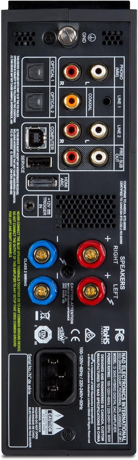 NAD D3045 Verstärker, integrierter HiFi, Schwarz