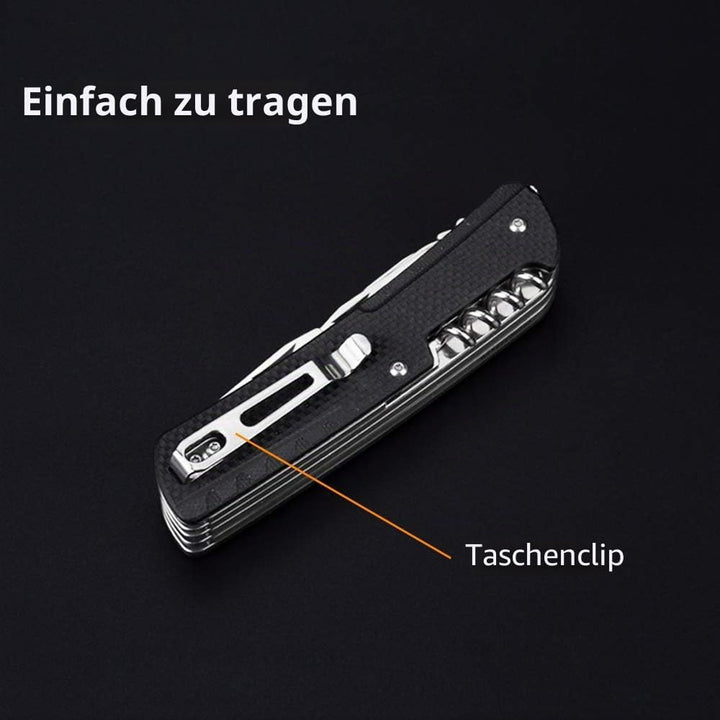 RUIKE RKELD41B Unisex Trekker ld-41b Multitool, Schwarz, One Size, Einheitsgrösse