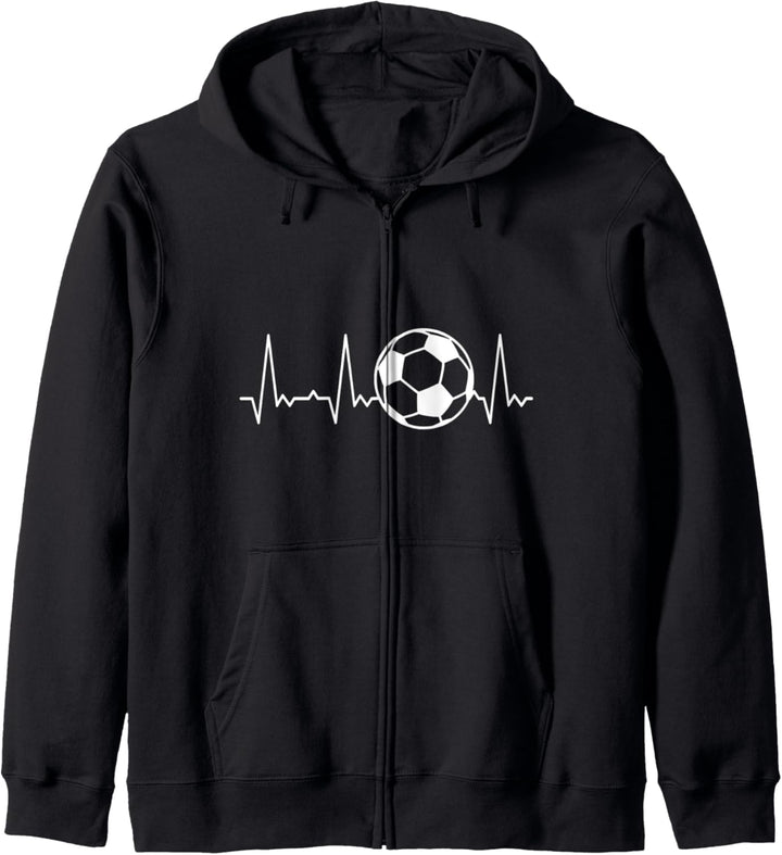 Herzschlag Fussball Kapuzenjacke