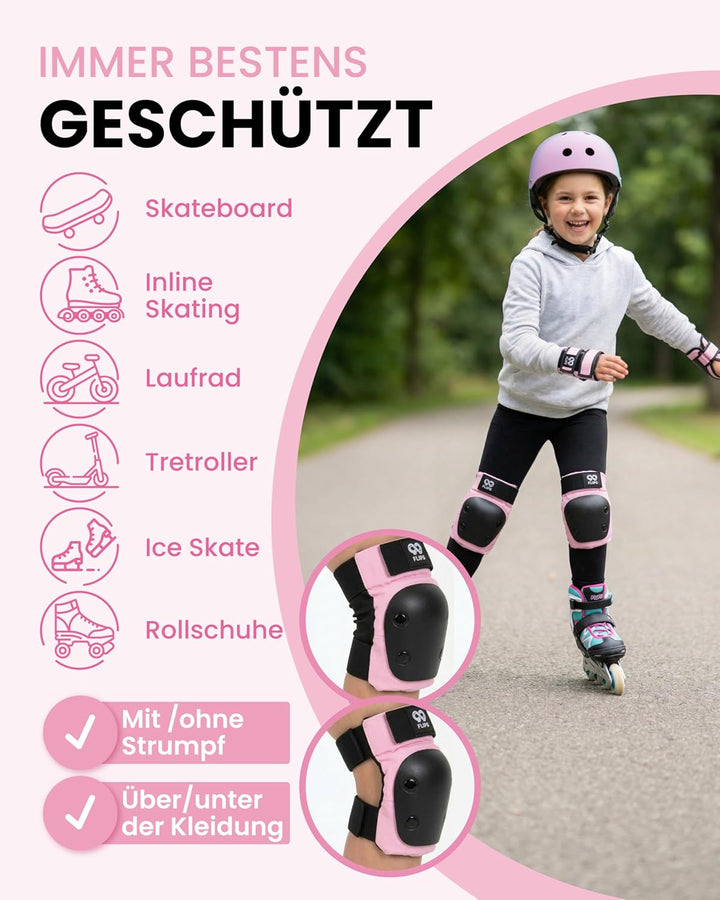99FLIPS Protektoren Kinder Knieschoner Kinder 3 Jahre - Schoner Inliner Set - Schutzausrüstung - Kni