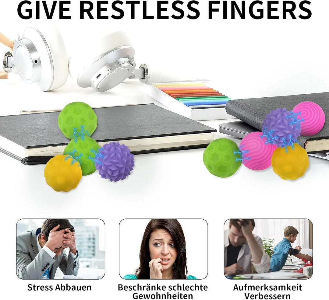 8 Stück Magnetische Fidget Toys,Anti-Stress Spielzeug aus Silikon,Magnetkugeln Stressball Silikon Se