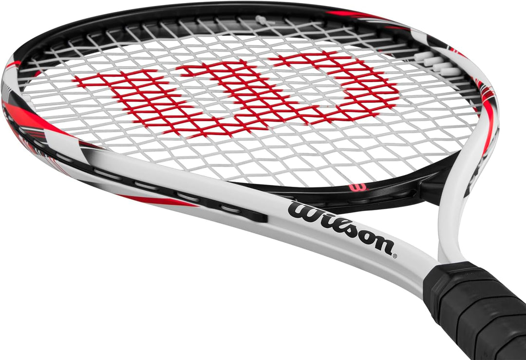 Wilson Fusion XL Tennisschläger, Übergrosser Erwachsenenschläger für Tennisanfänger, Mit V-Matrix-Te
