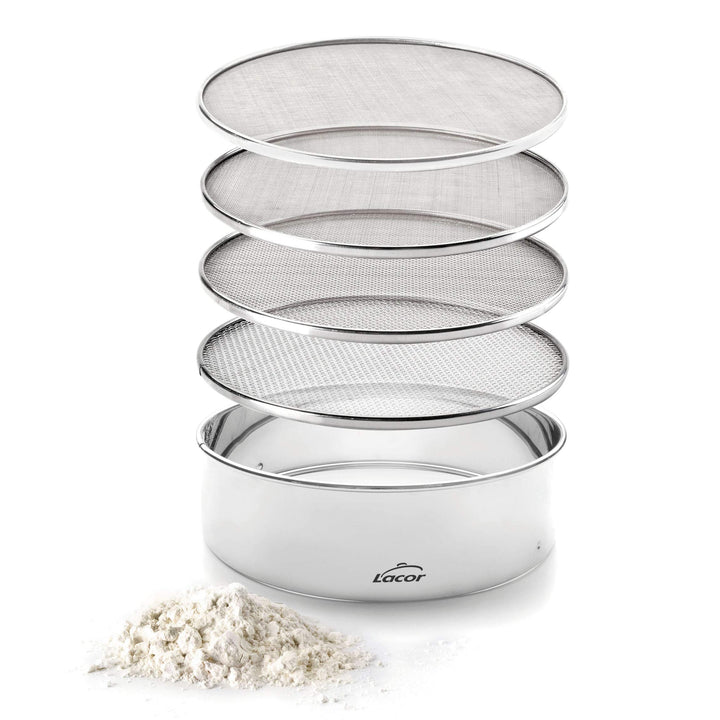 LACOR 4 AUSTAUSCHBARE MASCHE-SIEB 25 cm, 25X25X5 cm,, Sieb mit vier Einsätzen, 25 cm