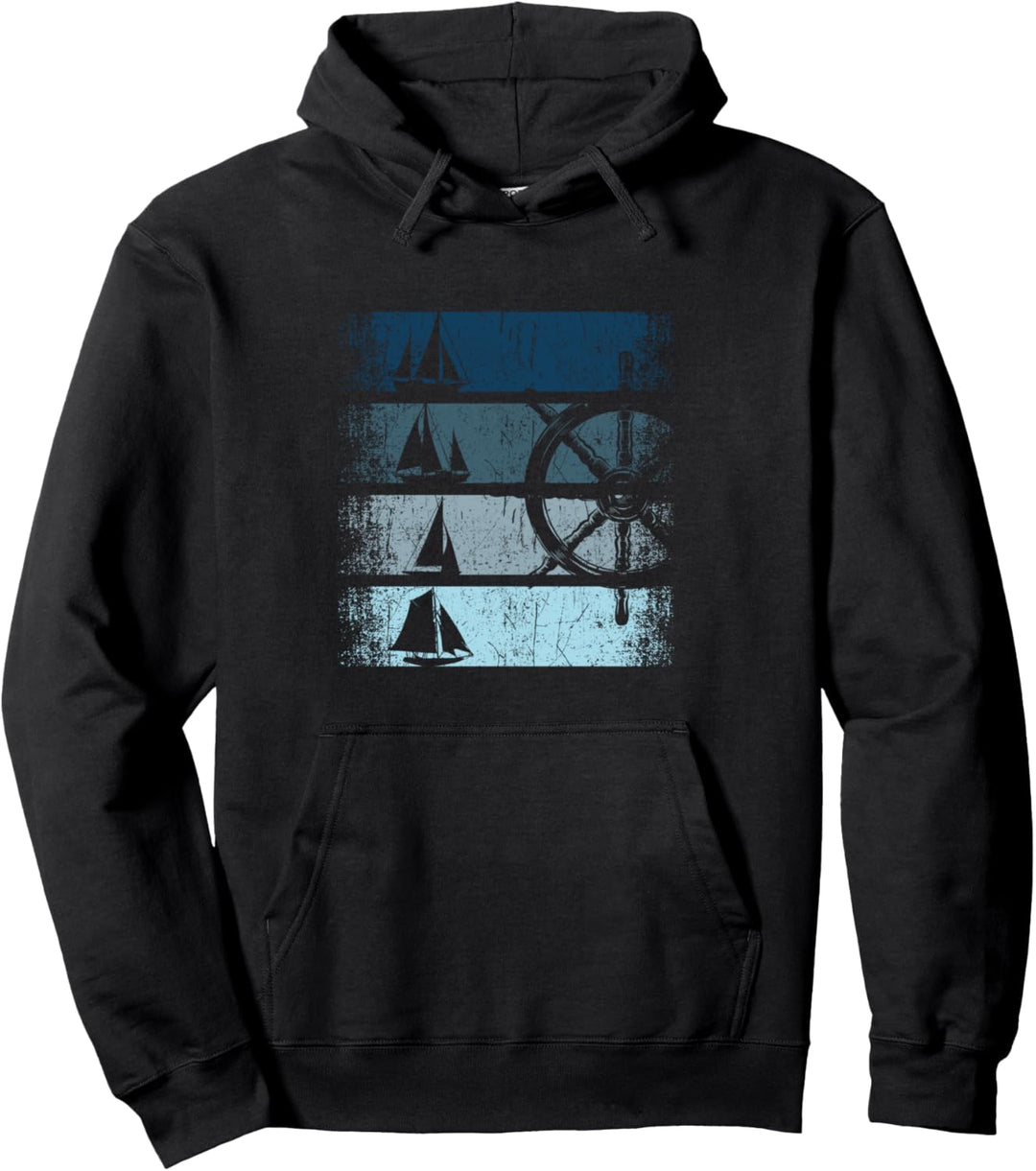 Retro Vintage Segel Segelboot Segelschiff Segler Geschenke Pullover Hoodie