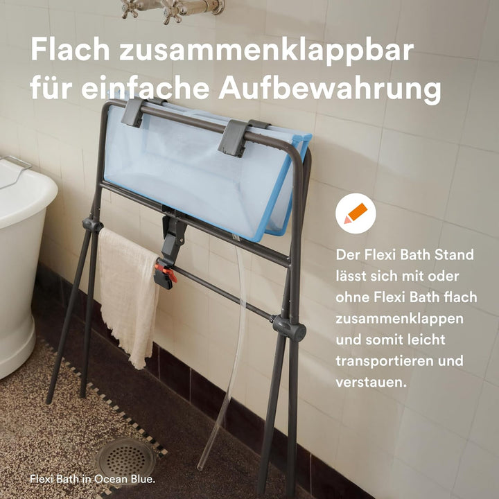Stokke Flexi Bath (Lavender) + Flexi Bath Stand - Babybadewanne für Babys bis 10 kg - Faltbar, langl