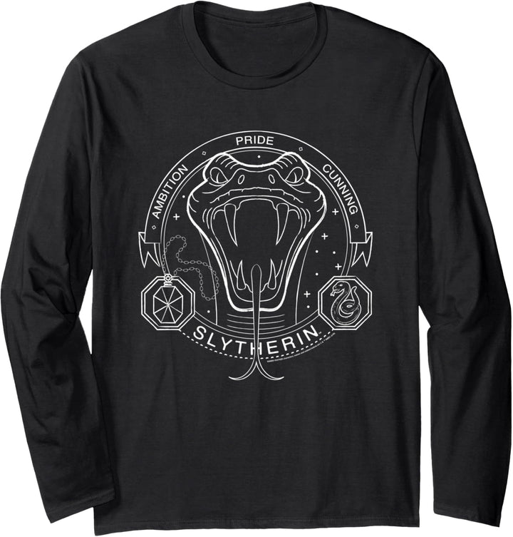 Harry Potter Slytherin Badge Langarmshirt