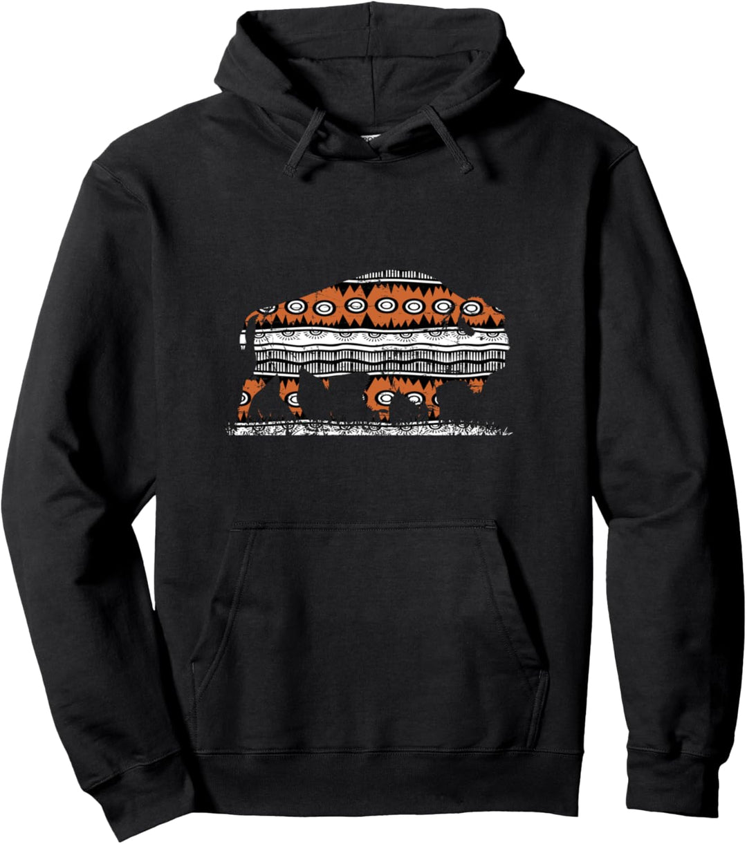 Texas Landschaft Büffel Tier Geschenk Vintage Bison Pullover Hoodie