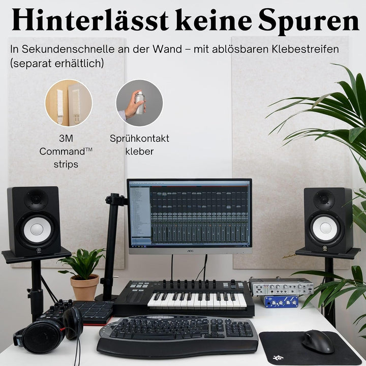 Akustikpaneel, gross, 116 x 58cm, Mittelgrau 1 Paneel Mittelgrau, 1 Paneel Mittelgrau