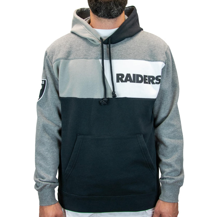 Mitchell &amp; Ness NFL Color Blocked Fleece Hoodie S Oakland Raiders, S Oakland Raiders