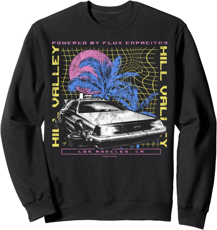 Back To The Future 35th Anniversary Hill Valley DeLorean Sweatshirt