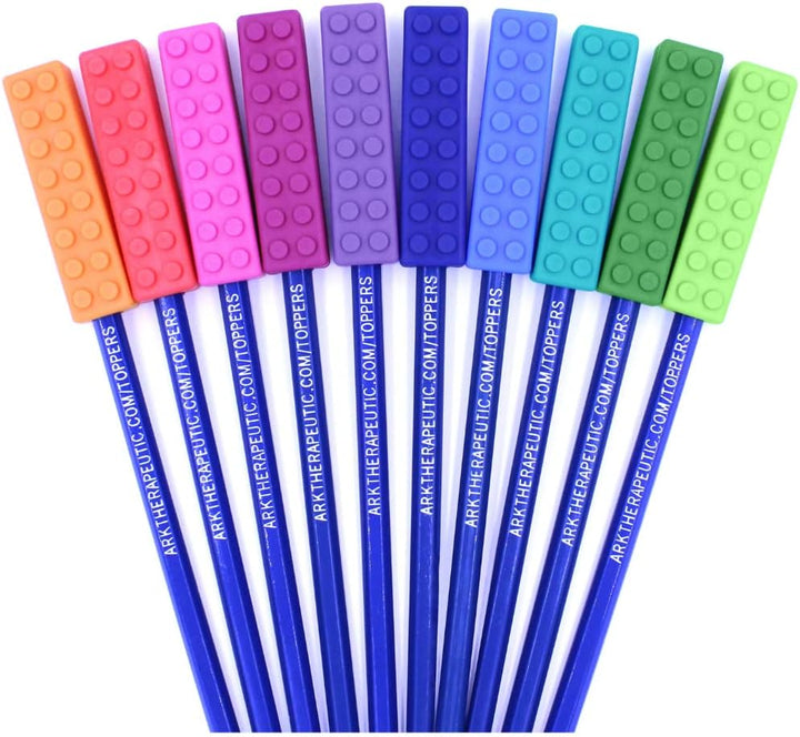 ARK® Beiss- und Kauaufsatz für Stifte in verschiedenen Stärken und Formen + Bleistift inkl. Logostar