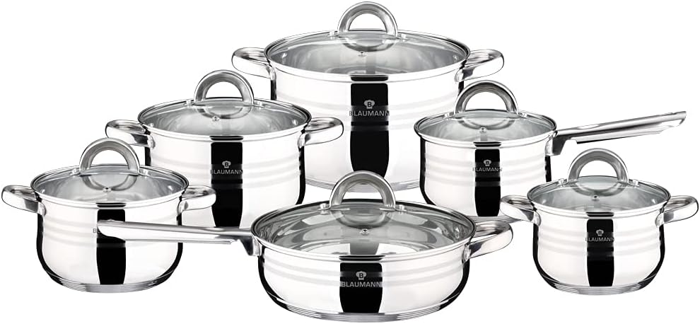 Blaumann Töpfe und Pfannen 12 tlg. Set Jumbo Gourmet Line