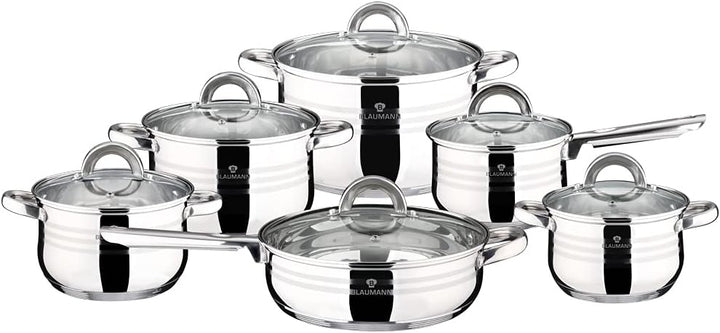 Blaumann Töpfe und Pfannen 12 tlg. Set Jumbo Gourmet Line