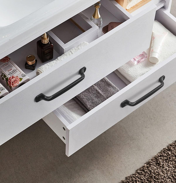 Qrity 20 Stück Lochabstand - 128MM Solide Material Aluminiumlegierung Möbel Griffen Kabinett Griffe