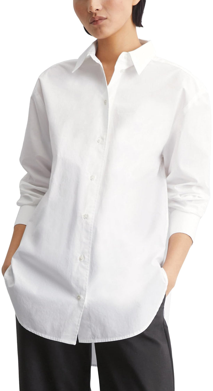 Marc OߴPolo Damen Hemdbluse aus Bio-Baumwolle Oversized, 34