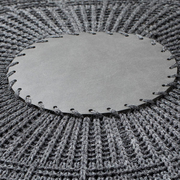 ENGLISH HOME Pouf Hocker, Rund Sitzpouf, Sitzhocker, Sitzpuff, Fusshocker, Strick Puff Hocker für Wo