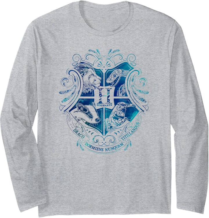 Harry Potter Hogwarts Water Element Crest Langarmshirt