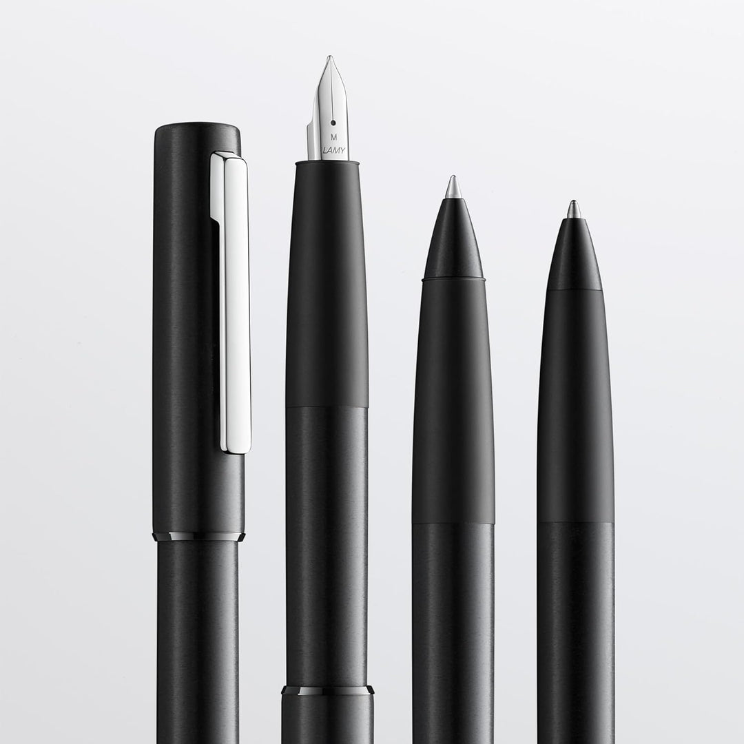 Lamy aion Füllhalter 077 Füller aus eloxiertem Aluminium in der Farbe Schwarz mit gestrahltem Griffs