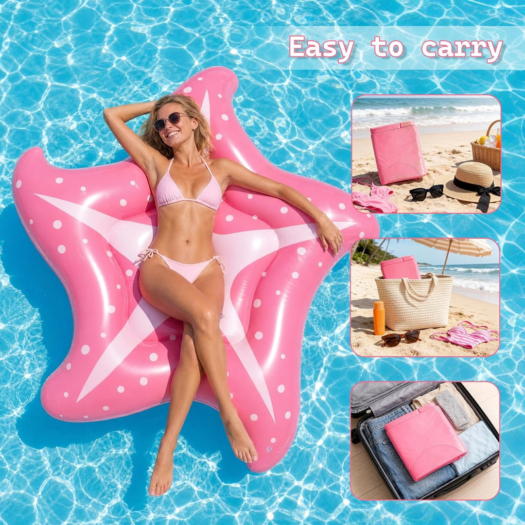 Luftmatratze Pool Seestern 150cm Schwimmtier Luftmatratze Wasser Wasserhängematte Pool Spielzeug für