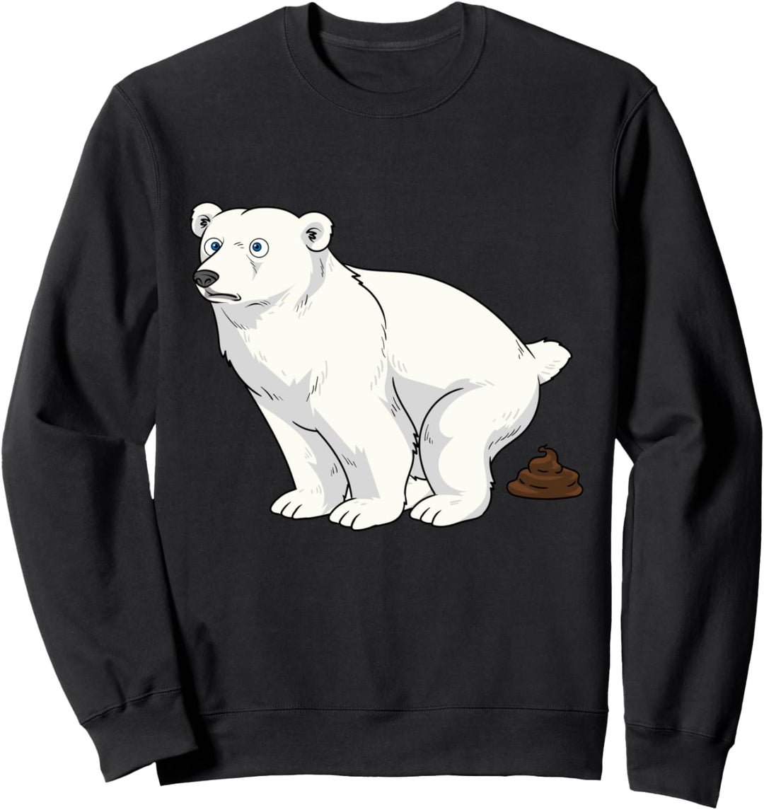Eisbär I Eisbären I Polarbär I Tiere die Kacken Portrait Sweatshirt