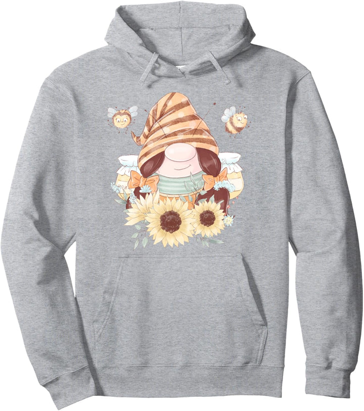 Mädchenzwerg und Bienen sammeln Honig - süsses Sommergeschenk Pullover Hoodie