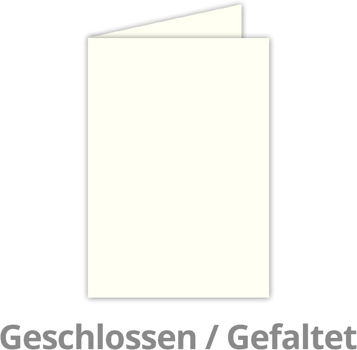 400x Falt-Karten DIN A6 in Natur-Weiss - Blanko - Doppel-Karten - 250 g/m² 400 Doppelkarten 22-Natur